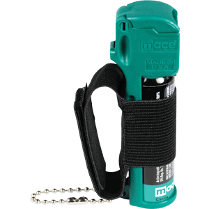 A green lighter with a chain attached to it, perfect for use at home.