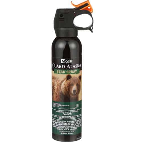 Guard Alaska® Bear Spray 9 oz, the ultimate protection against bears in the wilds of Alaska.
