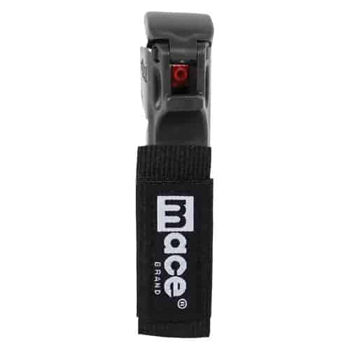 A black belt with the word Mace® Pepper Spray Jogger - Black on it is perfect for the jogger seeking extra protection.