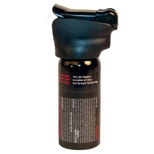 A Mace® Pepper Gel Night Defender MK-III With Light spray bottle on a white background.