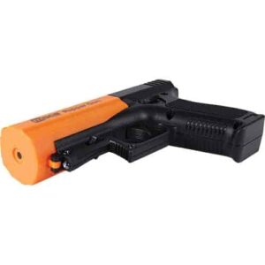 The Mace® Brand Pepper Gun 2.0 is a powerful self-defense weapon featuring an orange and black barrel.