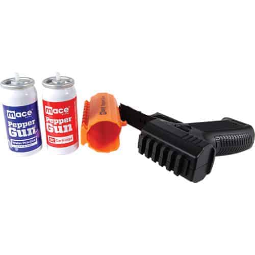 Introducing the Mace® Brand Pepper Gun 2.0, a revolutionary self-defense product that combines the power of a gun with the convenience of a can of spray. This advanced spray bottle