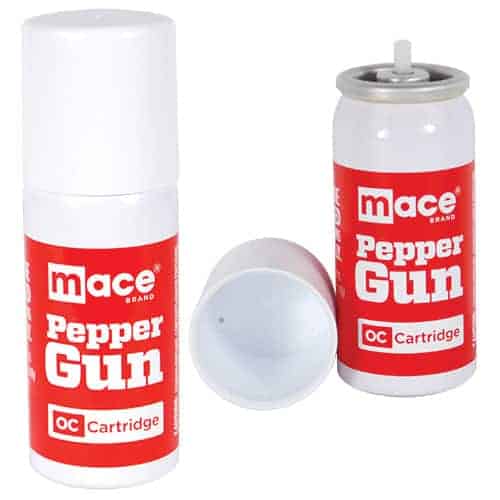 Mace Pepper Gun Refill canister with refill capability.