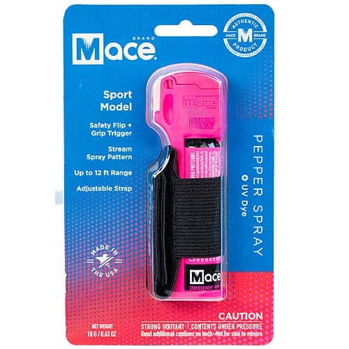 Mace® Pepper Spray Jogger - Pink sport pepper spray in pink packaging.