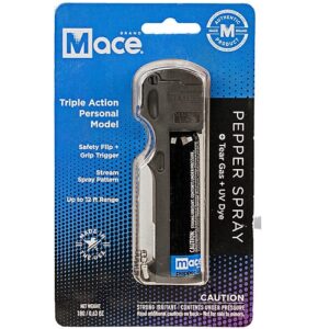 A Mace® Triple Action pepper sprayer in a package.