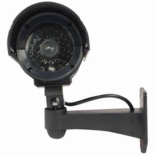 A black Bullet Style IR Dummy Camera on a white background.