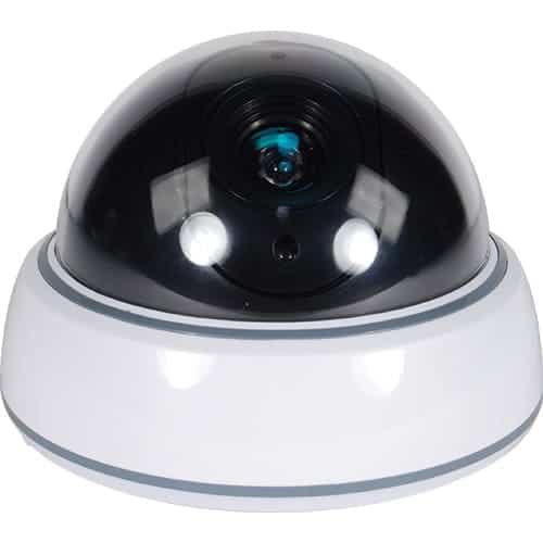 A Dummy Dome Camera With LED, White Body with a white body placed against a plain white background.