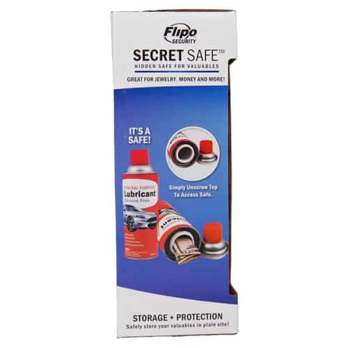 A package of the Lubricant Diversion Safe car care product, which includes a Lubricant Diversion Safe and lubricant.