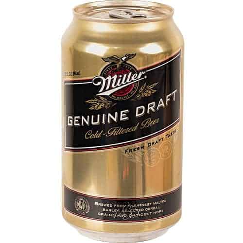 A Miller Genuine Draft Can Safe on a white background.