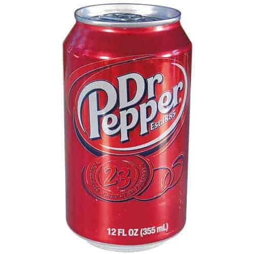 A Pepper Diversion Safe can of Dr Pepper on a white background.