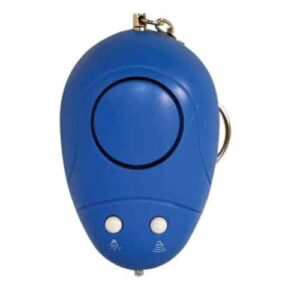A blue Keychain Alarm with Light.