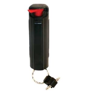 Pepper Shot 1.2% MC 1/2 oz Pepper Spray Hard Case Belt Clip and Quick Release Key Chain Black D