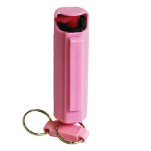 Pepper Shot 1.2% MC 1/2 oz Pepper Spray Hard Case Belt Clip and Quick Release Key Chain Pink C