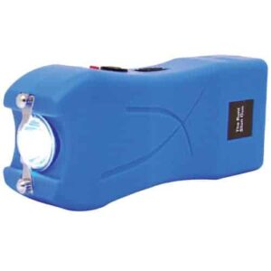 Runt Rechargeable Stun Gun With Flashlight And Wrist Strap Disable Pin Blue J