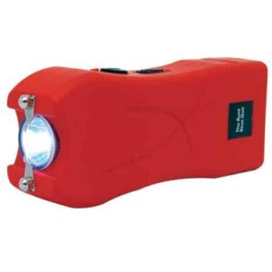 Runt Rechargeable Stun Gun With Flashlight And Wrist Strap Disable Pin Red J