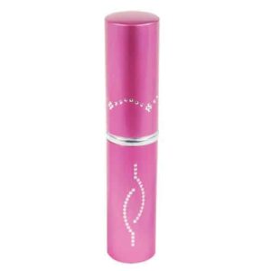 A Lipstick Stun Gun Rechargeable With Flashlight on a white background.