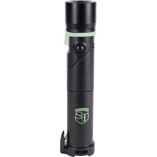 A black 8-N-1 Car Charger Power Bank Auto Safety Tool with a green logo on it that also serves as a power bank.