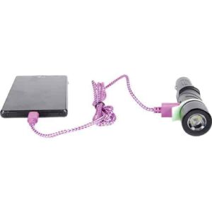 An 8-N-1 Car Charger Power Bank Auto Safety Tool with a purple cord attached to it, featuring an innovative power bank.