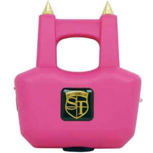 A pink Spike Stun Guns with spikes on it, adding a touch of edginess and style.