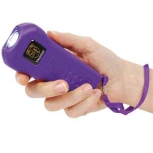 Trigger Stun Gun Flashlight with Disable Pin Purple B