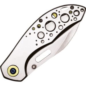 Assisted Open Folding Pocket Knife with Gold Trim