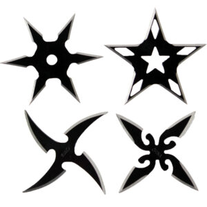 4″ Throwing Stars – Black 2.5 – 4 Pack
