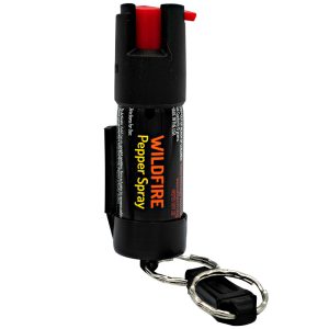 Wildfire 1.4% MC Pepper Spray 1/2 oz with Belt Clip and Quick Release Key Chain — Hottest Formula Available, Stream Pattern, 6-8 Foot Range, 2 Million SHU, UV Dye, Safety Technology