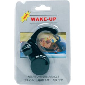 A black wake up holder in a package.