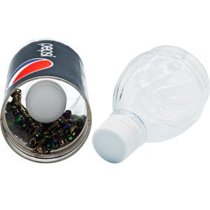 A Soda Bottle Diversion Safe, serving as a diversion safe, with a ball inside of it.