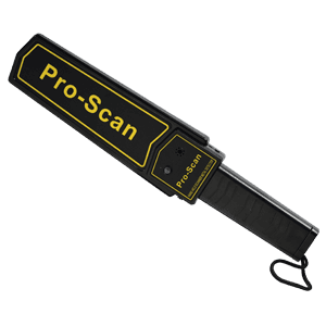A black and yellow pro-scan knife on a white background, perfect for home use.