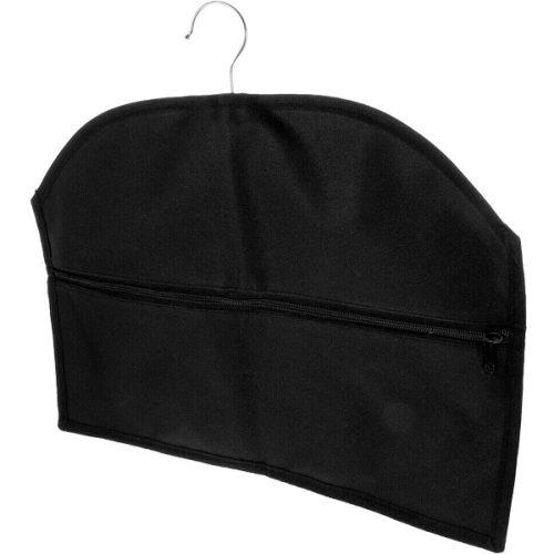 A black Hanger Diversion Safe hanging on a white background with a hanger attached.