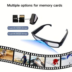 These fashionable Eyeglasses Hidden Spy Camera with Built in DVR, supporting 32GB and 64GB storage cards, are perfect for capturing outdoor activities like skiing and hiking— all stored locally on your personal DVR.