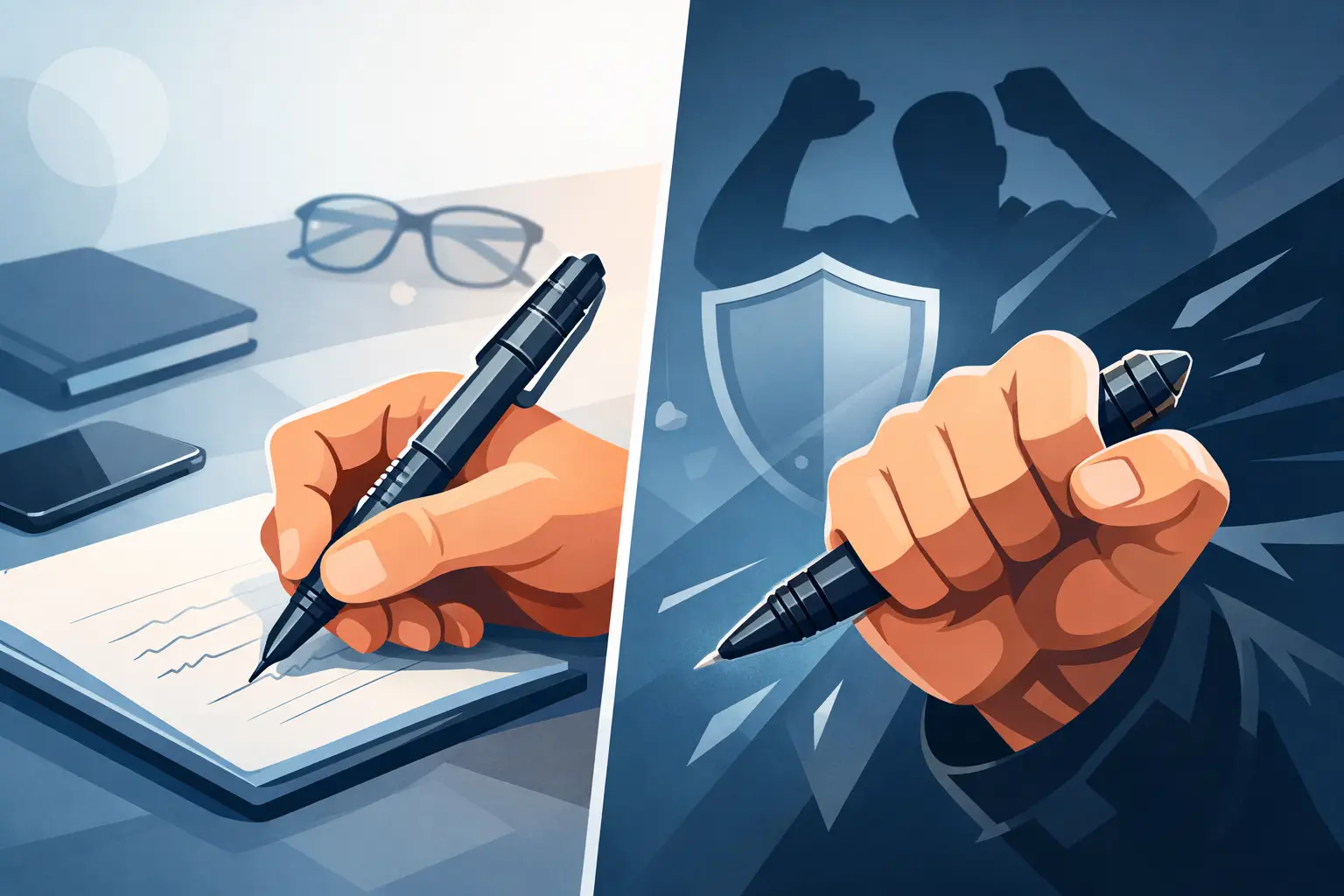 Tactical Pen Writing and Defense Use