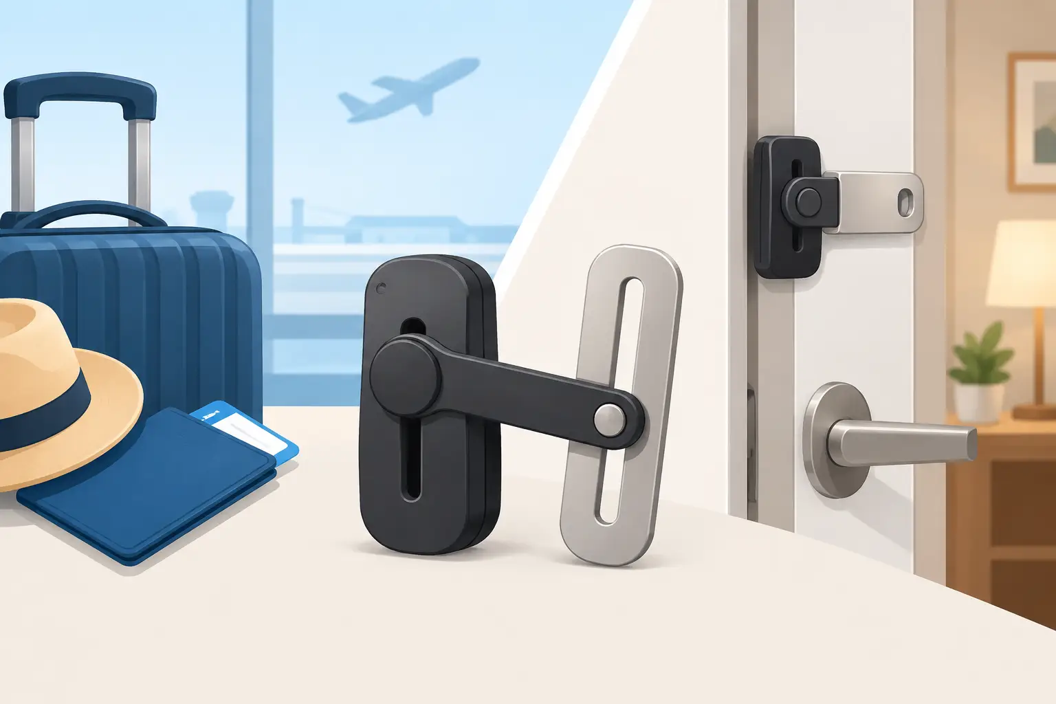 Portable Door Lock Security for Travel and Home