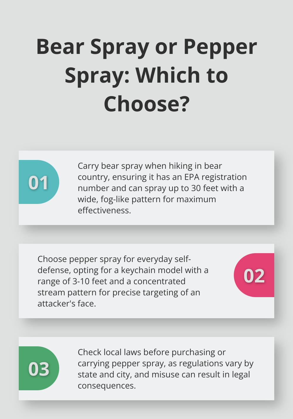 Infographic: Bear Spray or Pepper Spray: Which to Choose?