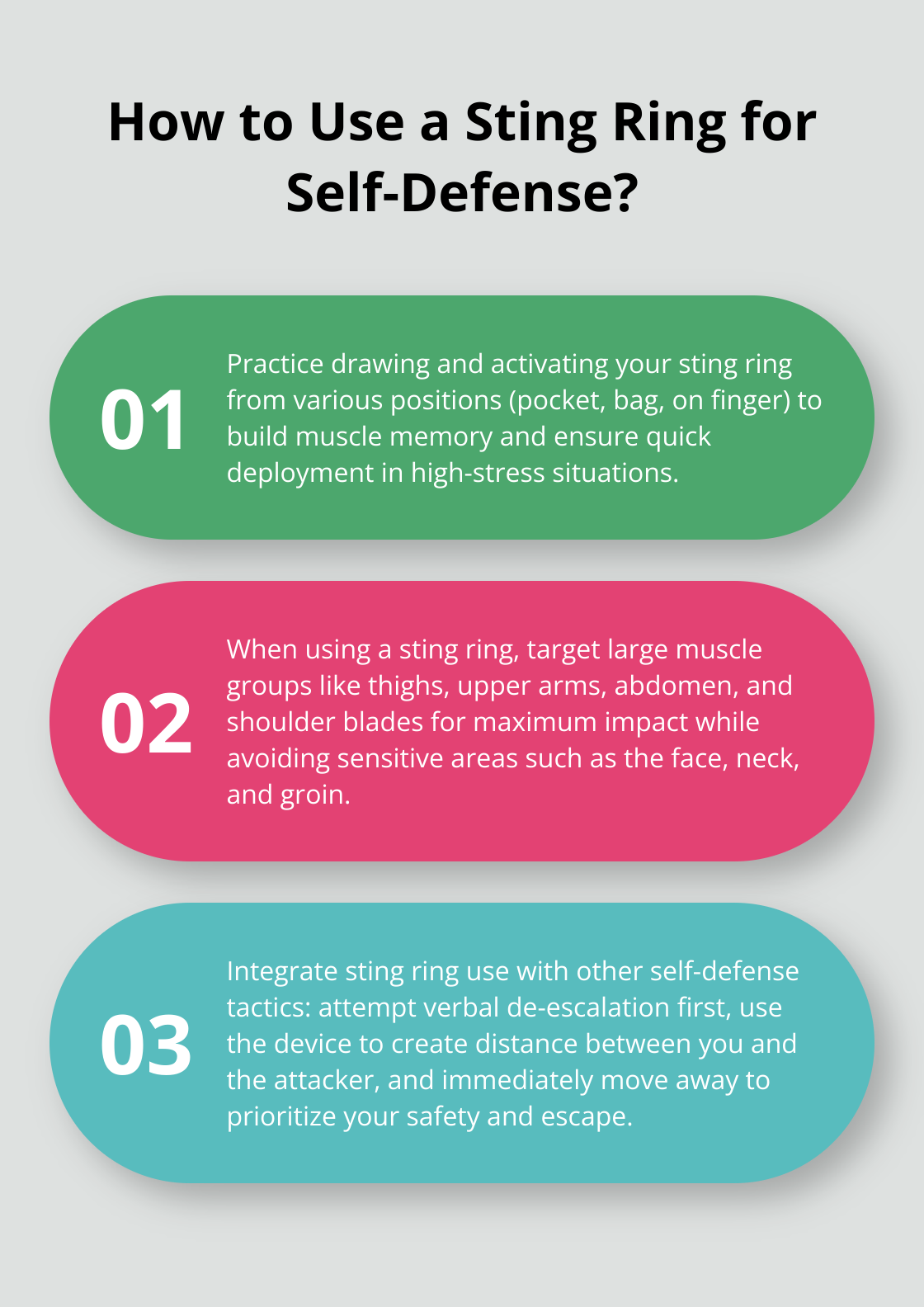 Infographic: How to Use a Sting Ring for Self-Defense?