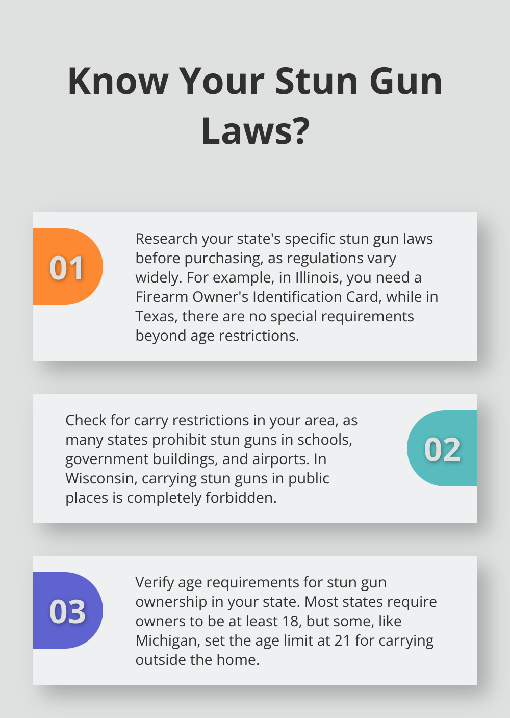 Infographic: Know Your Stun Gun Laws? - Stun guns