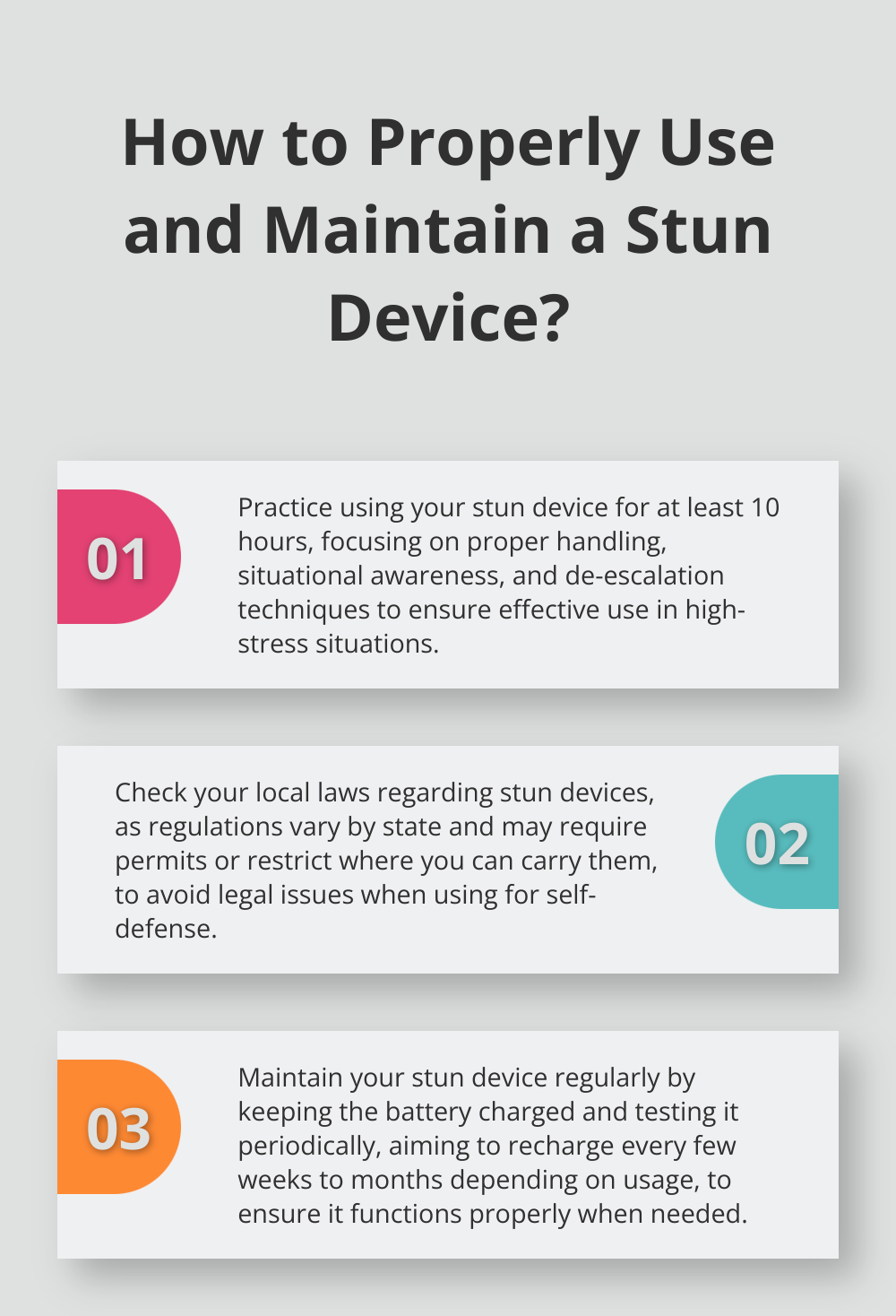 Infographic: How to Properly Use and Maintain a Stun Device?