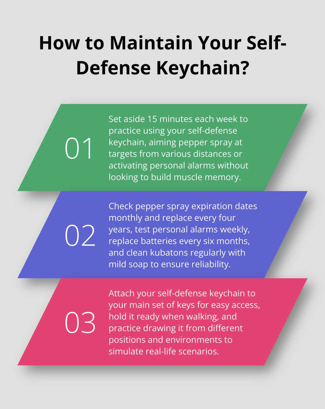 Infographic: How to Maintain Your Self-Defense Keychain? - Women's defense